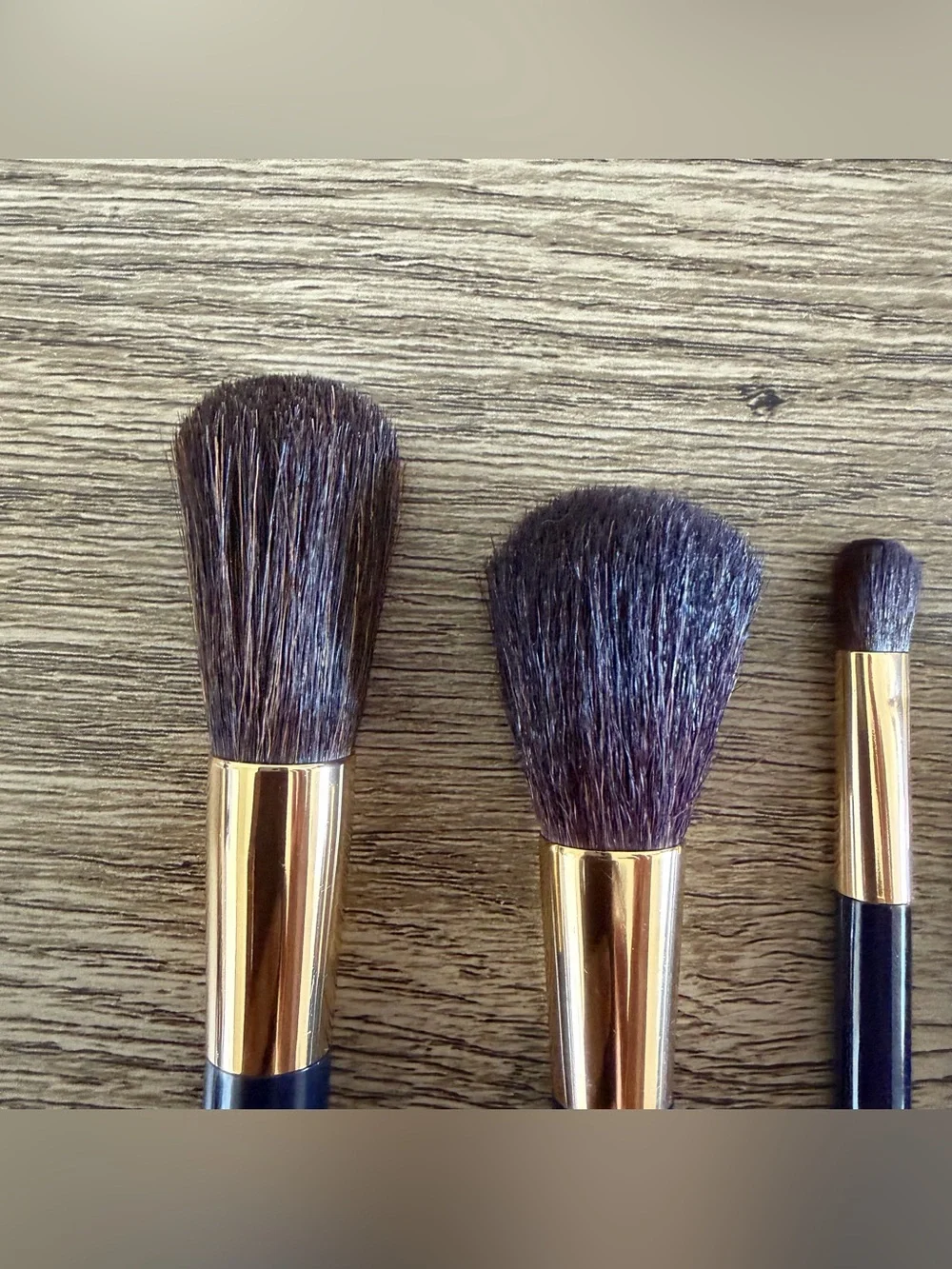 Estee Lauder 5 Pcs MakeUp Brush Set Powder Blush EyeShadow Lip Brush Blue Handle
